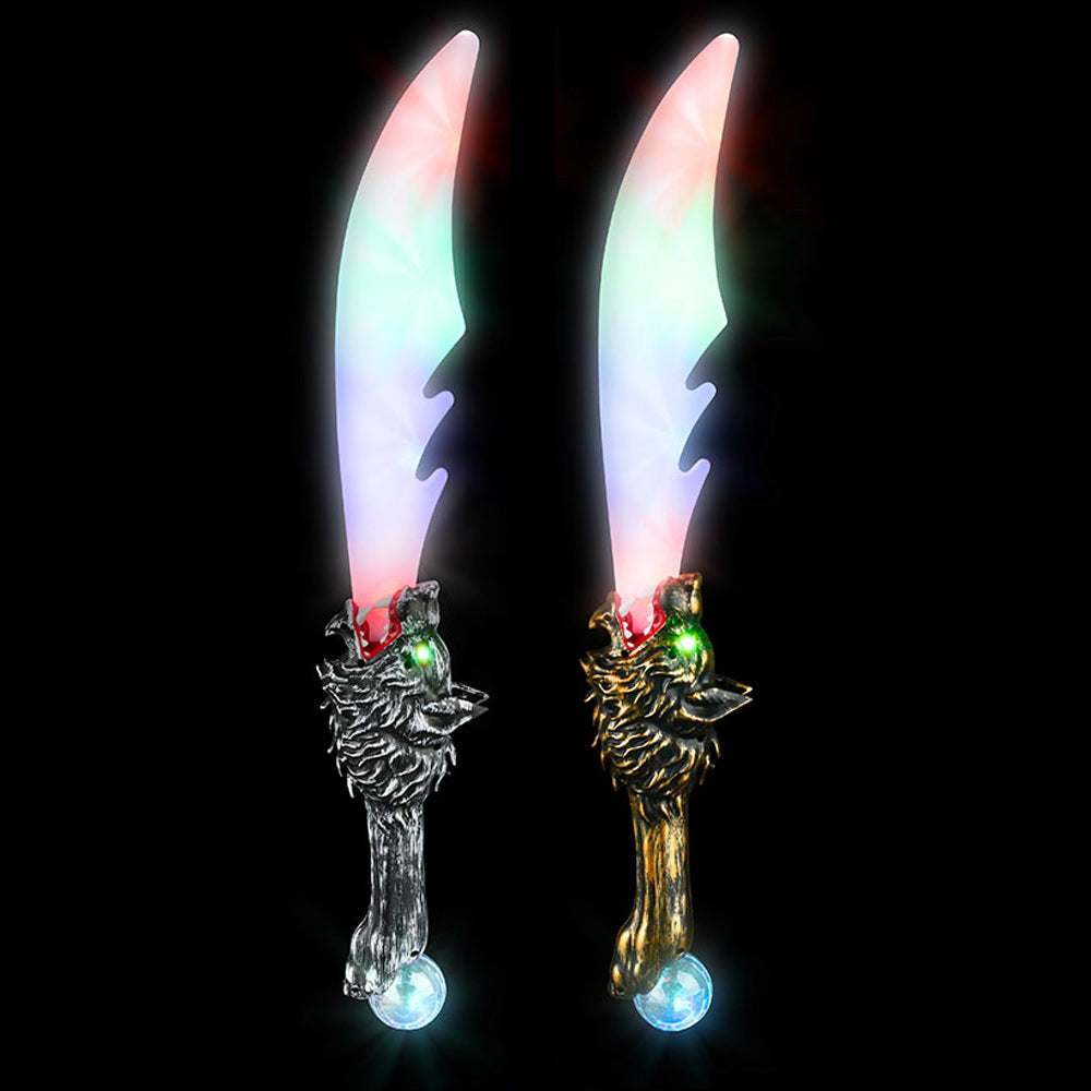 Light Up Wolf Saber Sword Assorted 25.5" (EACH)