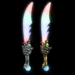 Light Up Wolf Saber Sword Assorted 25.5" (EACH)
