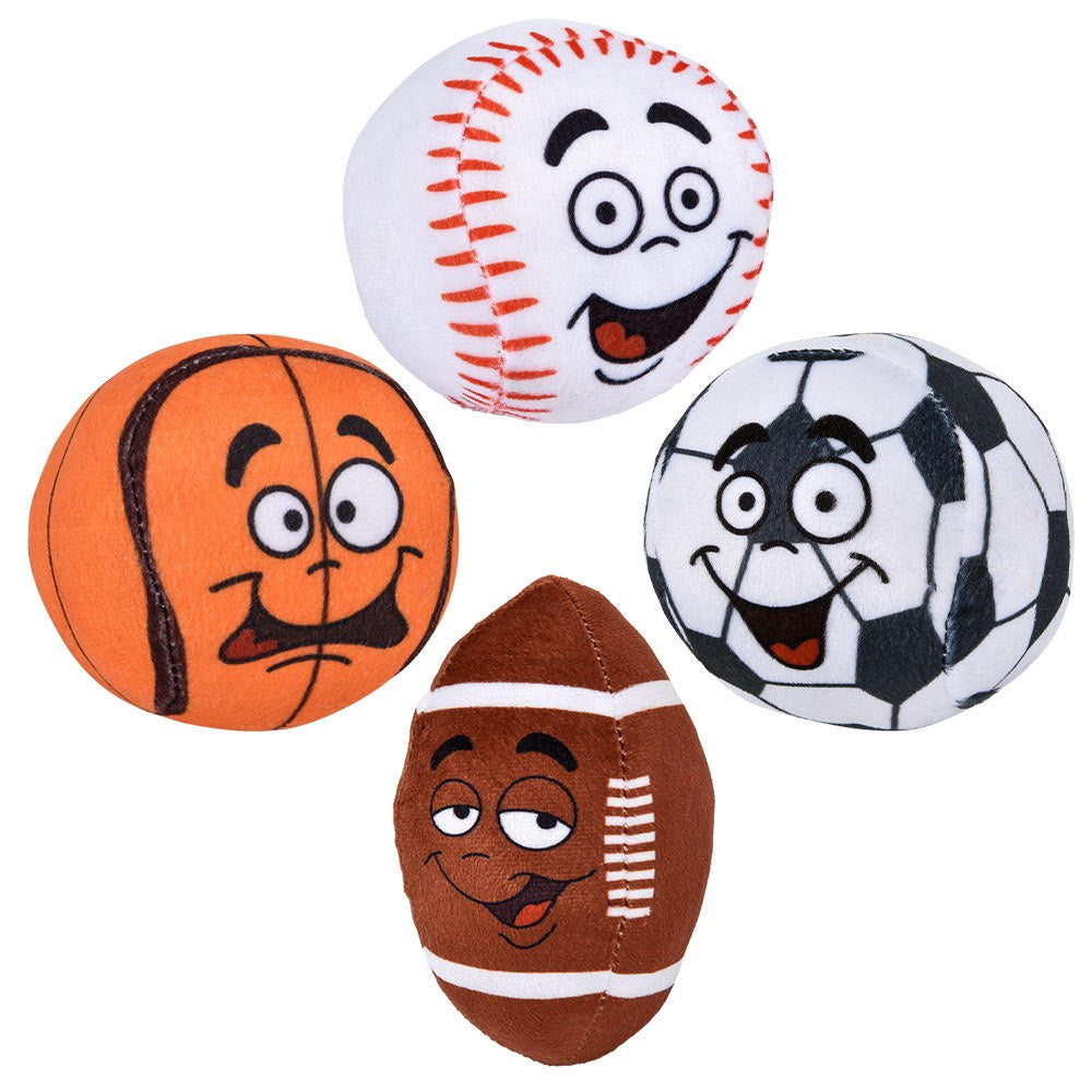 Stuffed Sports Ball Assortment 4" (DZ)