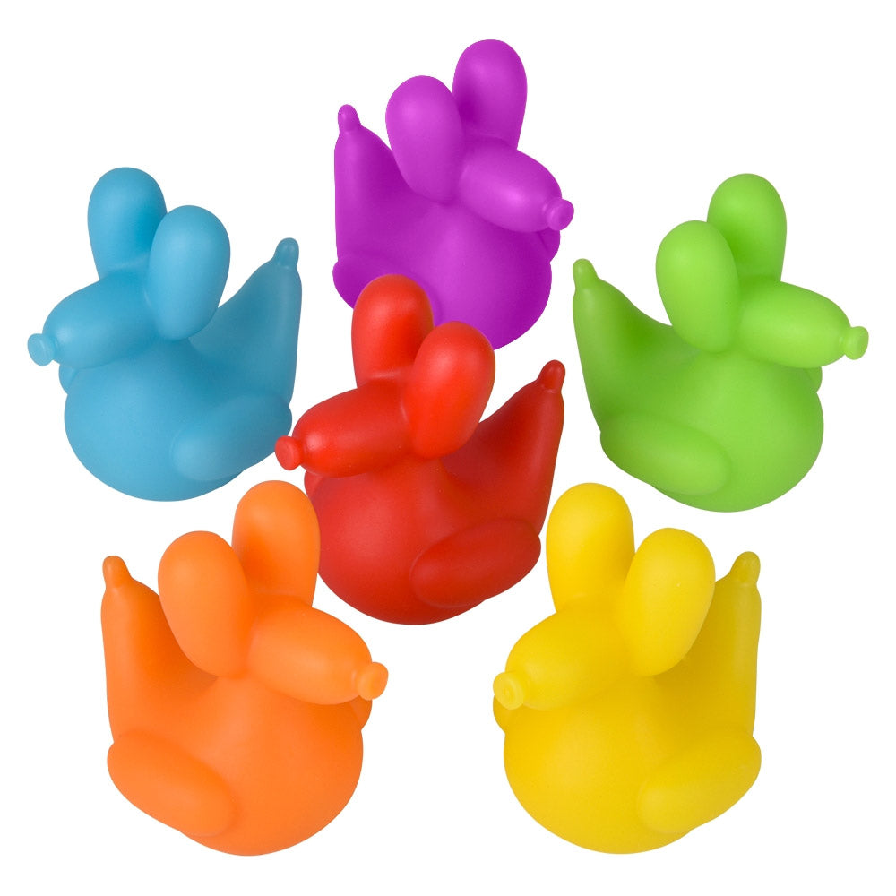 Balloon Dog Rubber Ducky Assortment 2.25" (DZ)
