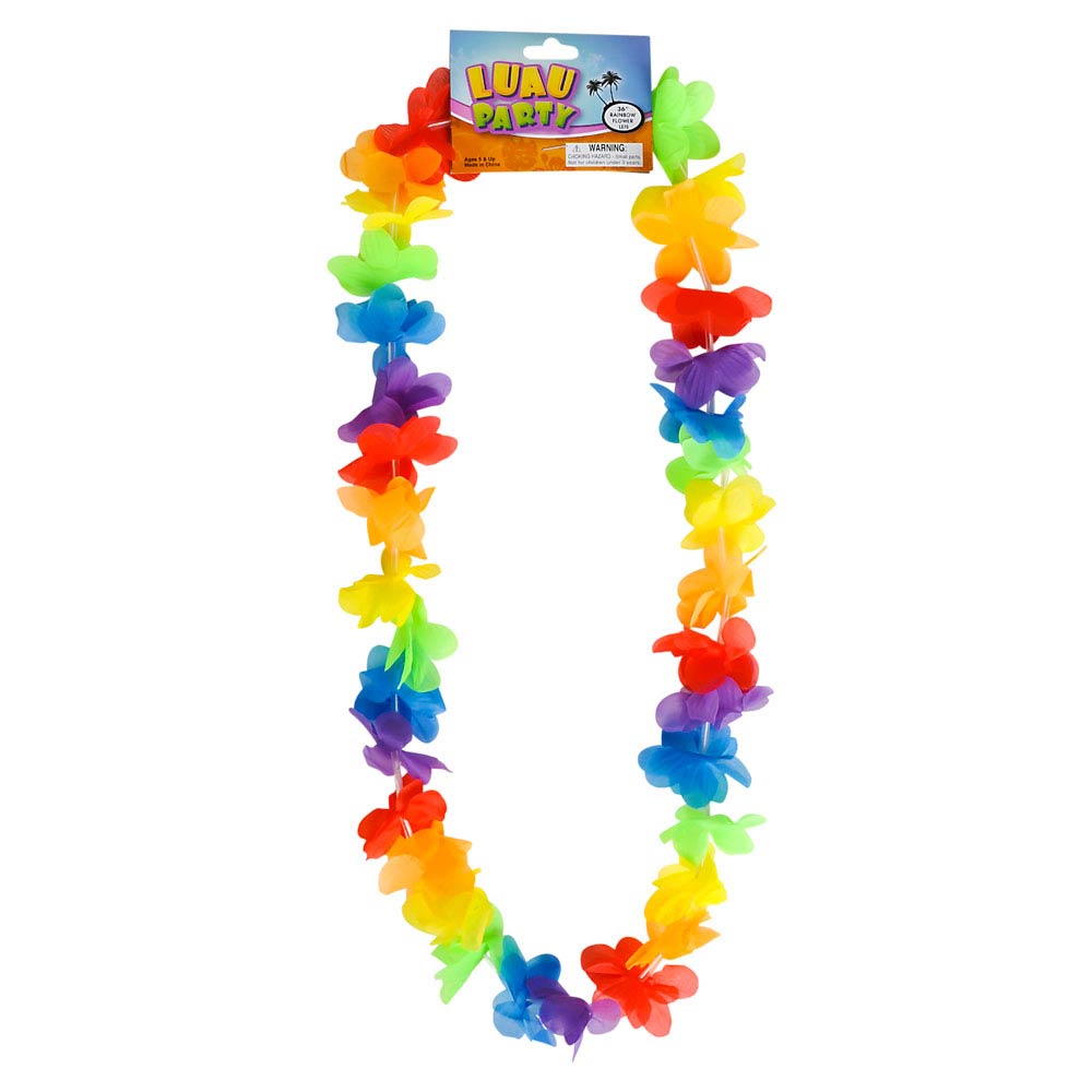 Lei - Rainbow Flowers 36" (DZ)