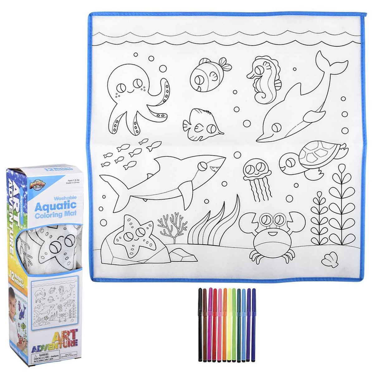 Washable Aquatic Doodle Mat 19.5" (EACH)