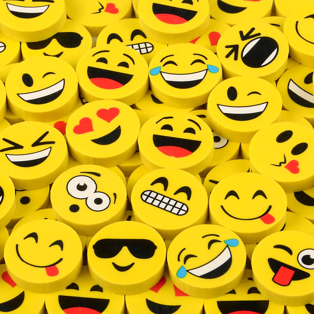 Emoticon Eraser Assortment 1" (72 PACK)