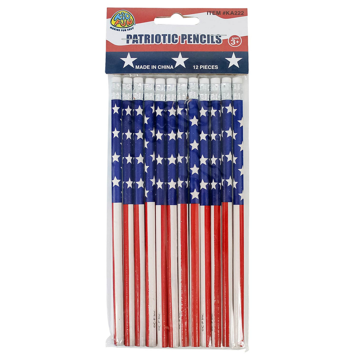 Patriotic Pencils 7.5" (DZ)