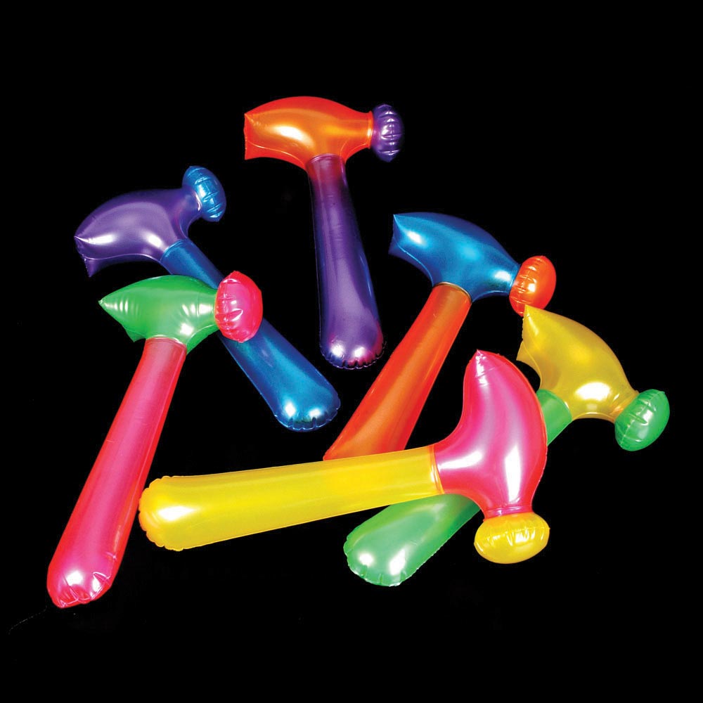 Inflate Hammer - Neon Assortment 14" (DZ)