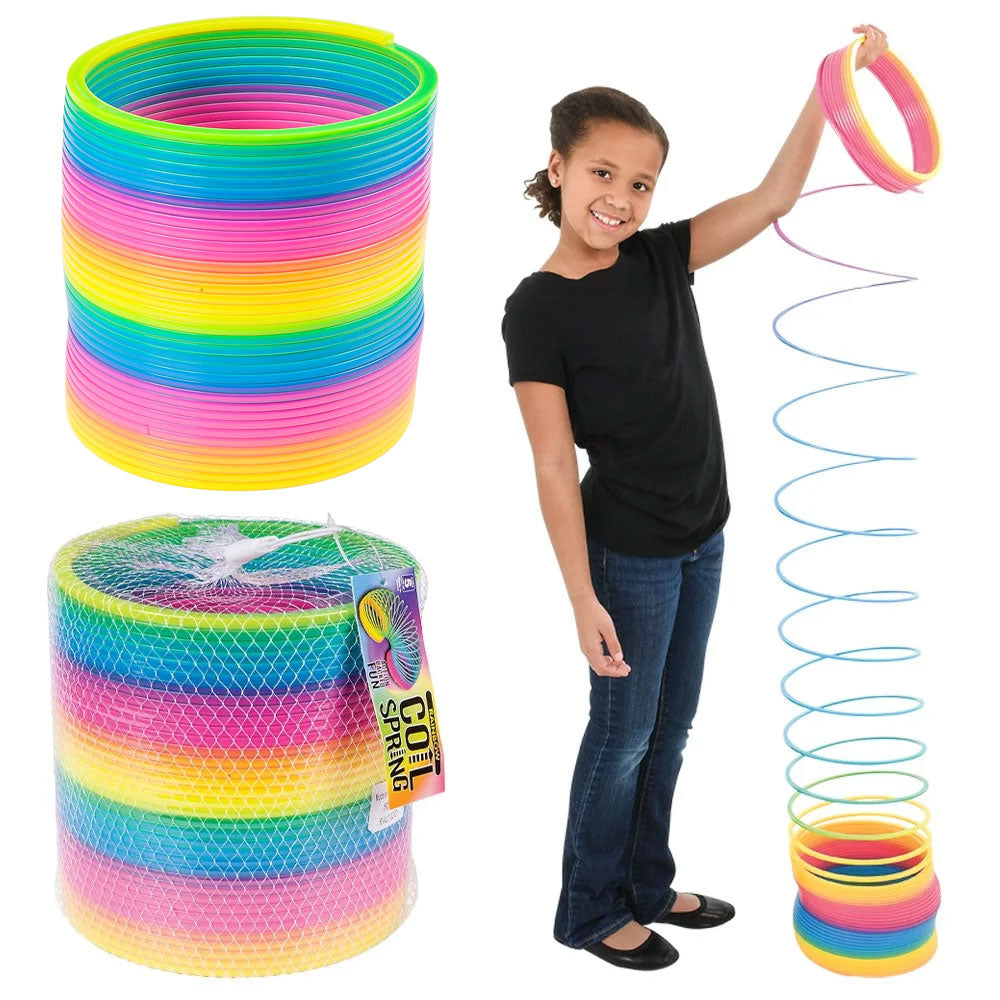 Jumbo Neon Rainbow Spring 6" (EACH)