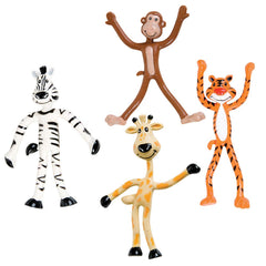 Bendable Zoo Animal Assortment 4" (DZ)