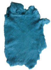 TURQUOISE COLOR DYED RABBIT SKIN PELT (Sold by the piece)