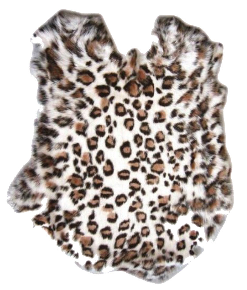 LEOPARD  RABBIT SKIN PELT (Sold by the piece)