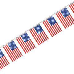 American Flag Pennant String Banner 60' (EACH)