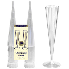 Plastic Champagne Flutes 5 oz (10 PACK)