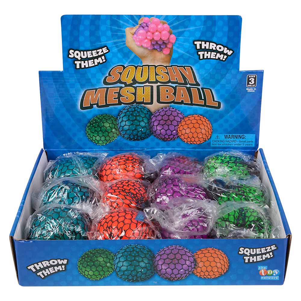 Neon Mesh Squeeze Ball Assortment 3" (DZ)