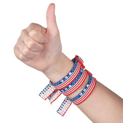 Nylon USA Woven Friendship Bracelets (DZ)