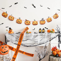 Halloween Decorations Hanging Flag Latte Art Spider Web Kindergarten Is Right Wansheng Theme Party Atmosphere Scene Layout