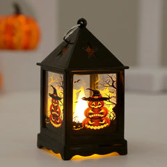1707BA Halloween Wind Light LED Portable Pumpkin Lamp Holiday Atmosphere Creative Night Light Decoration Props Layout Small Ornaments