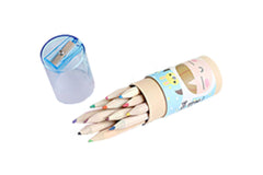 Sketch Girl Theme Tube Color Pencil with Sharpener