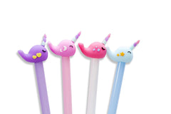 Whimsical Narwhal Design Gel Ink Pen