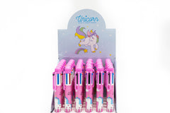 Unicorn Design Multi-Colour Clicker Pen