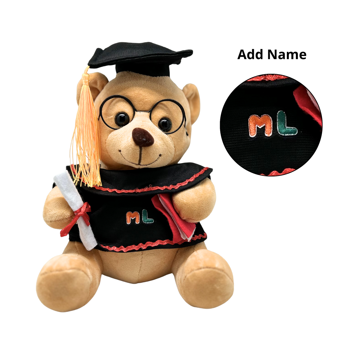 23cm Graduation Teddy Bear (Name Printing)