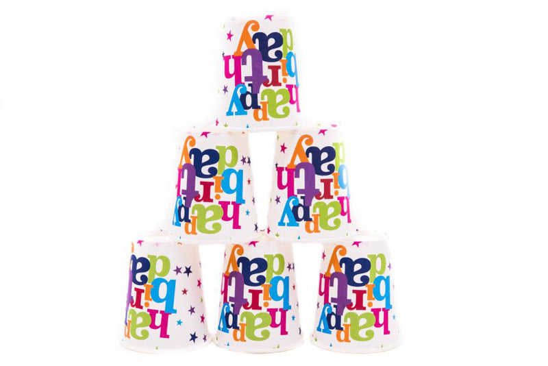 Birthday Party Paper Cups (6pc)