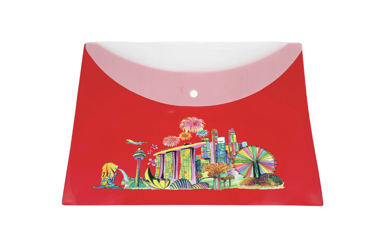 National Day Design Button Folder