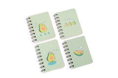 Whimsical Avocado Theme Spiral Notebook