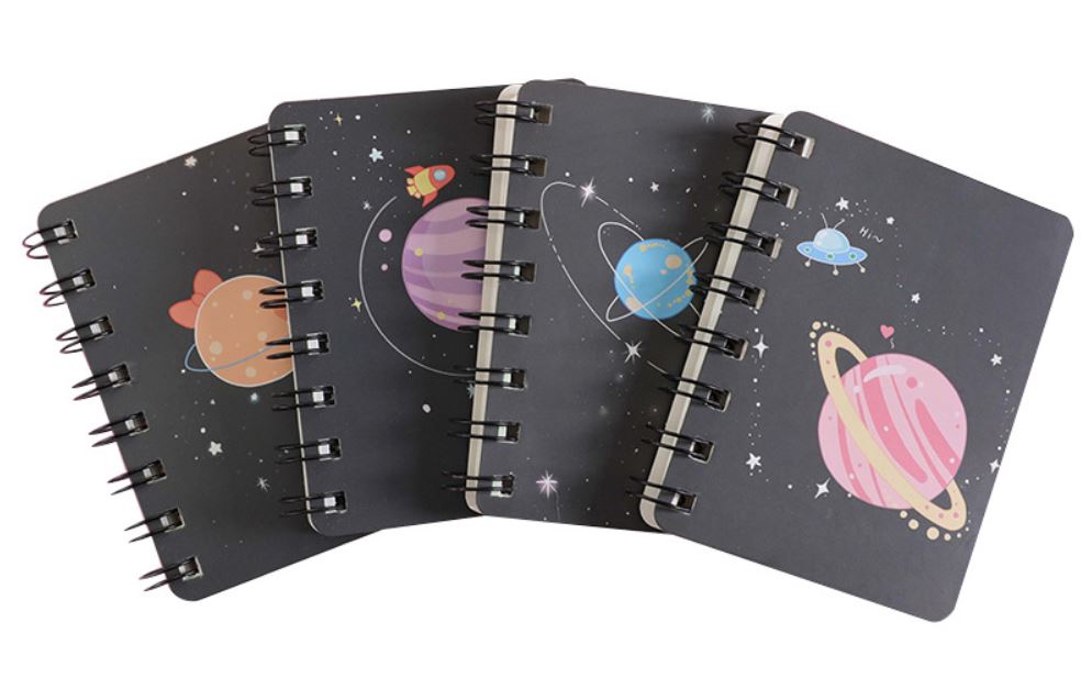Galaxy Planet Design Spiral Notebook