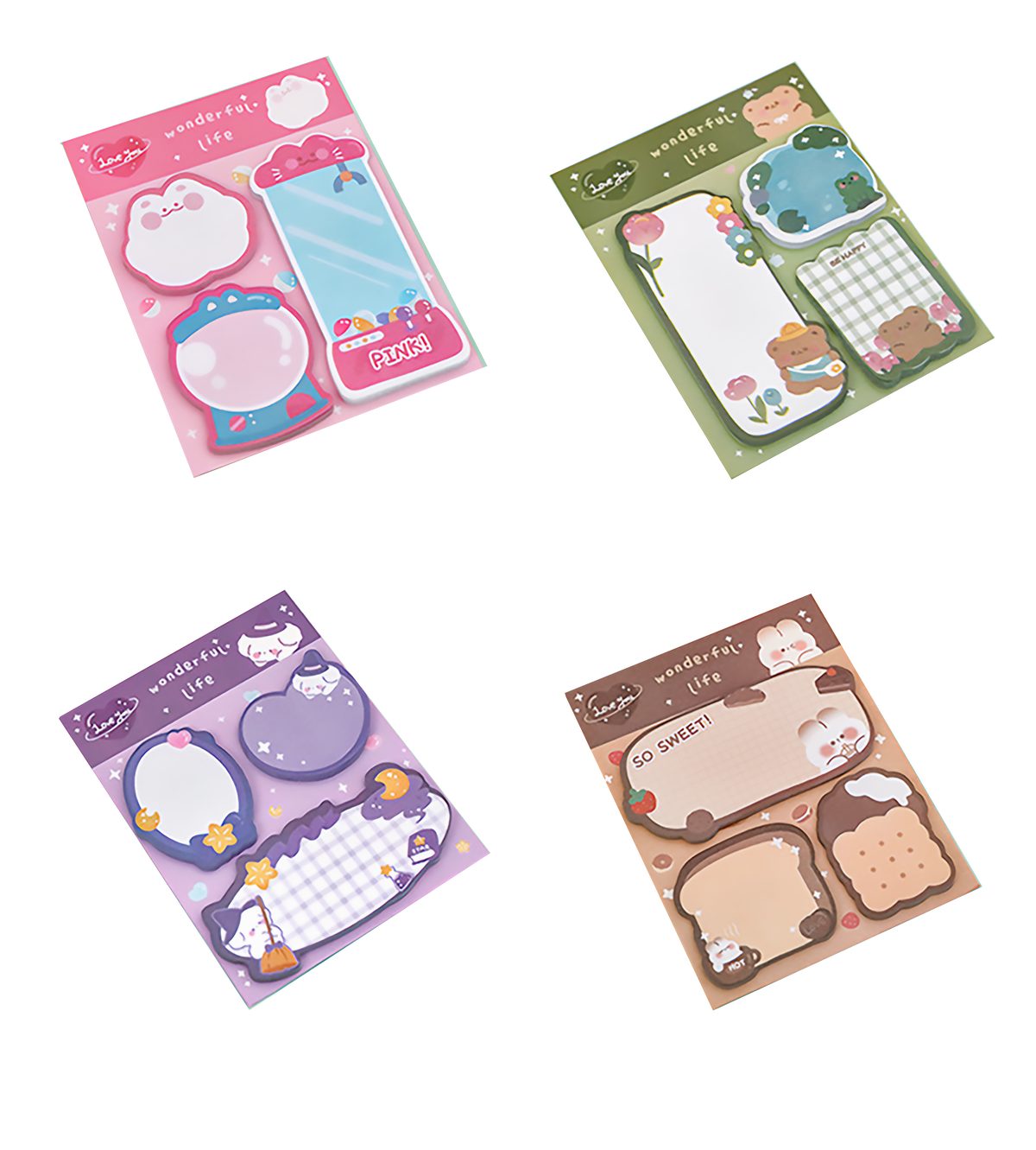 Cartoon Sticky Notepad Set