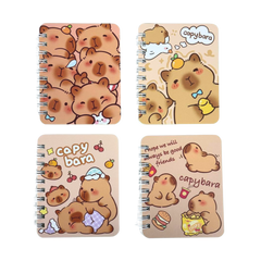 Cartoon Capybara Small Spring Notebook