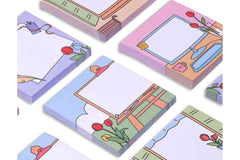 Tulip Flower Themed Post It Notes