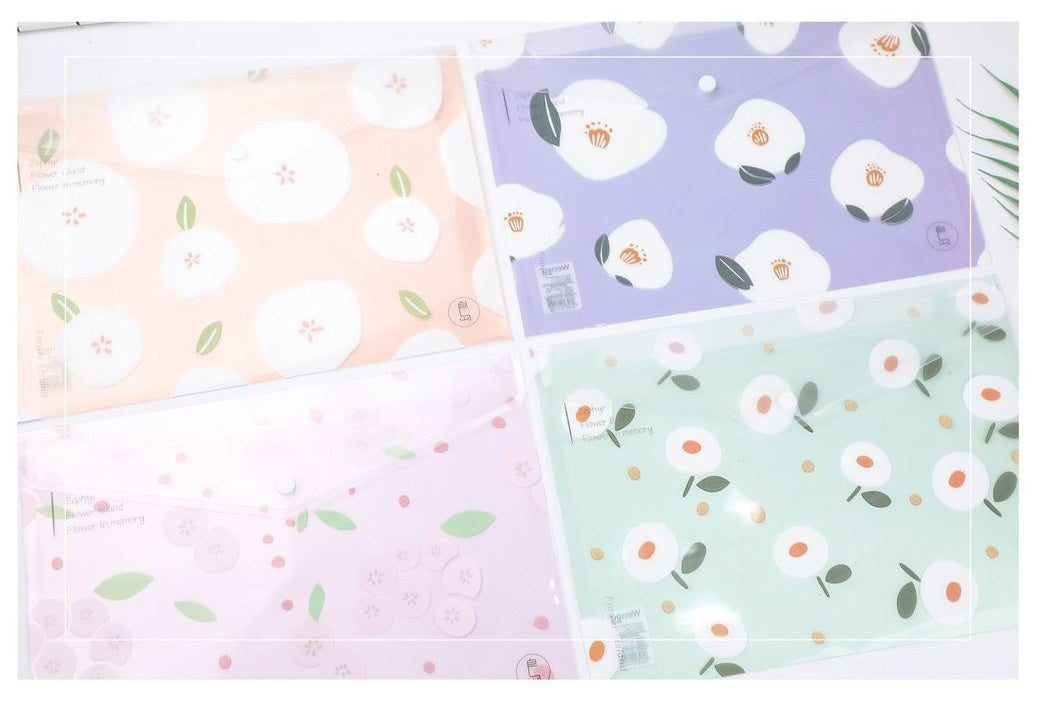 Floral Design PP Button File (Pack of 12pcs)