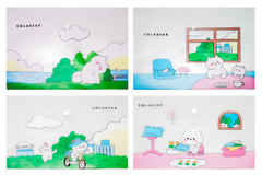 Cute Cartoon Bear Theme A4 PP Snap Button File (Pack of 12pcs)