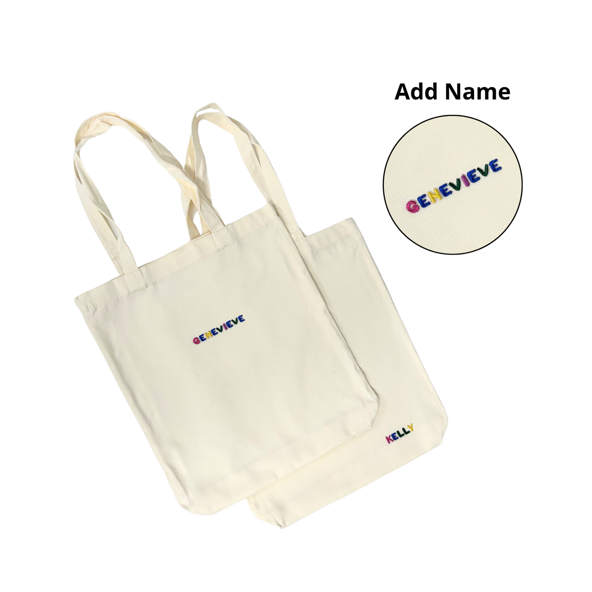 Cotton Canvas Tote Bag (Name Printing)