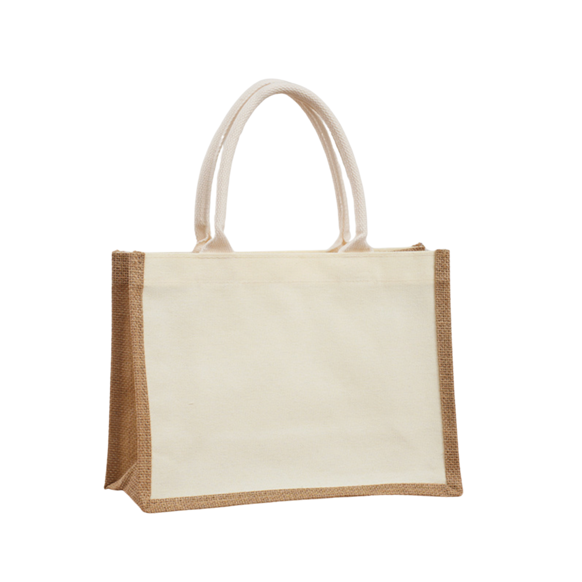 Small Jute Stitching Tote Bag (Deliver in 4-6 weeks)