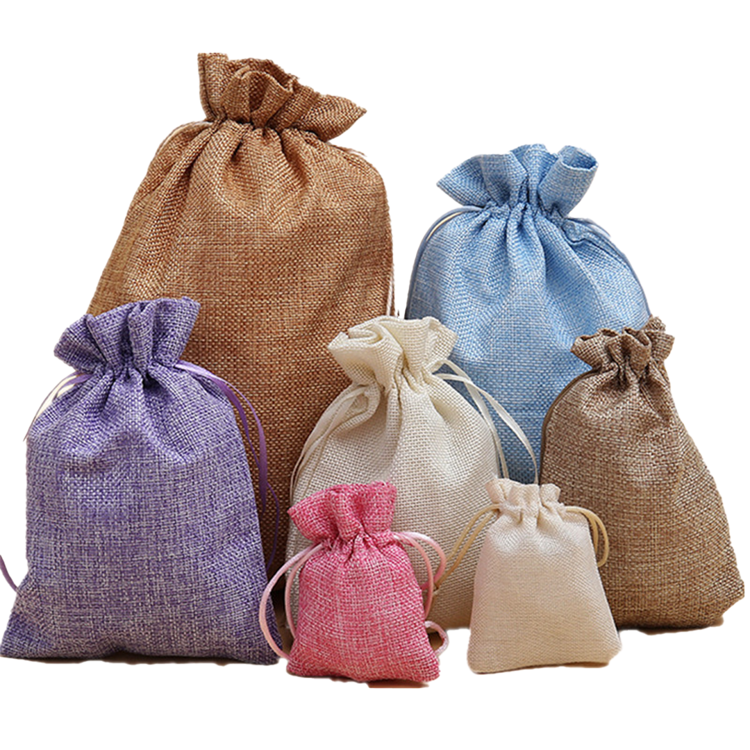 Large Linen Jute Drawstring Bag (Deliver in 4-6 weeks)