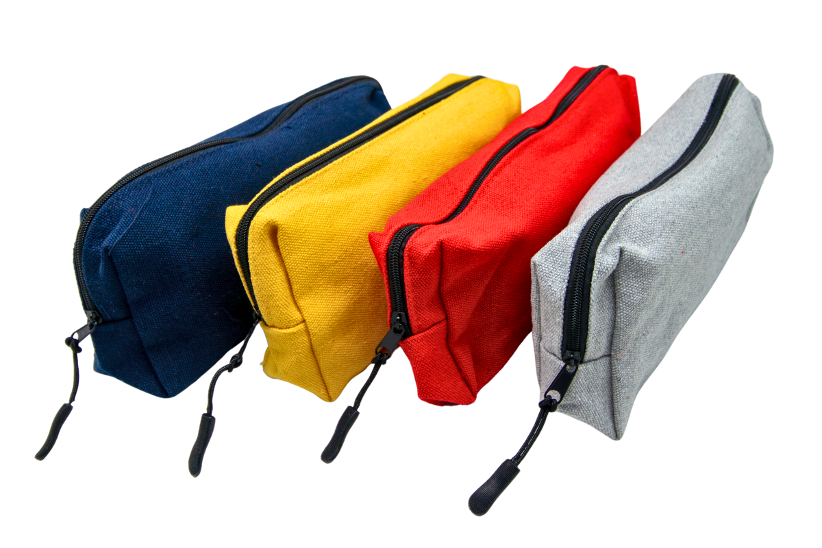 Rectangular Zippered Canvas Pencil Case