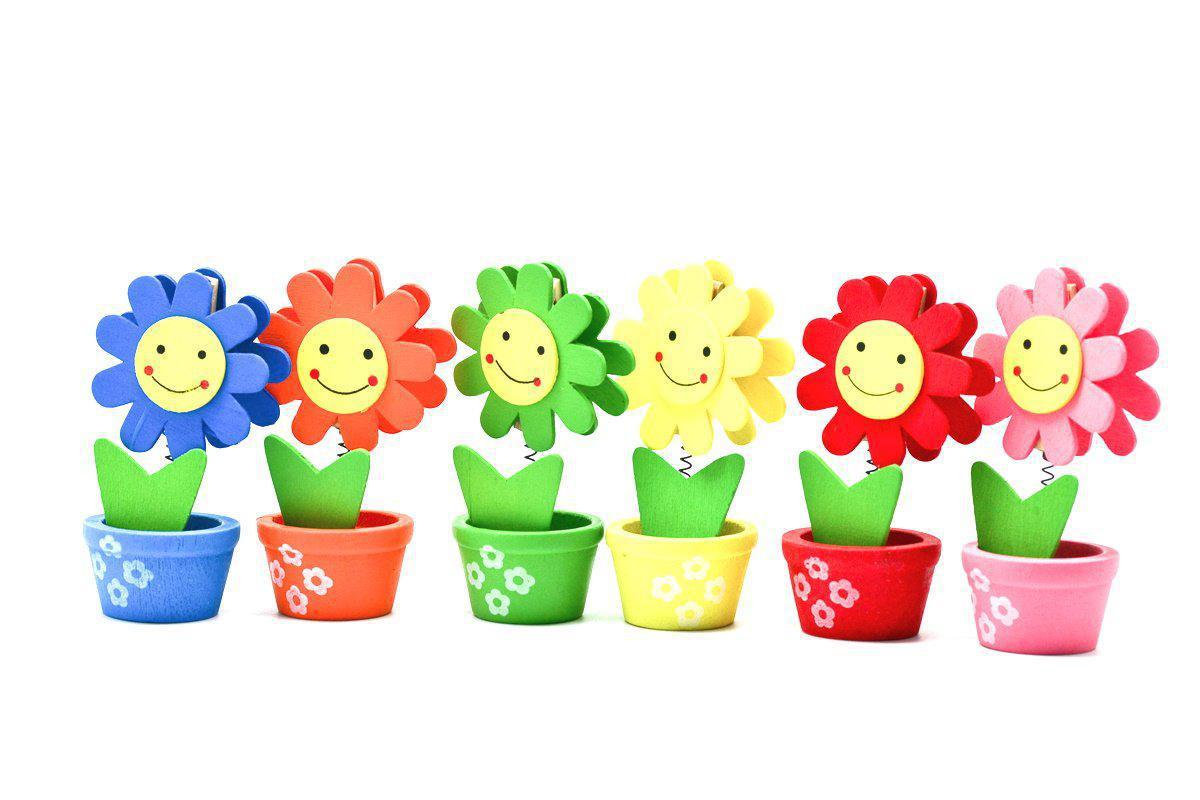 Wooden Flowerpot Card Holder