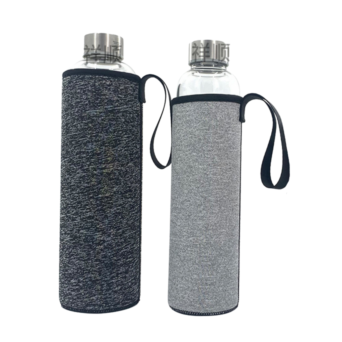 Glass Water Bottle w/ Sleeve (Deliver In 4-6 weeks)