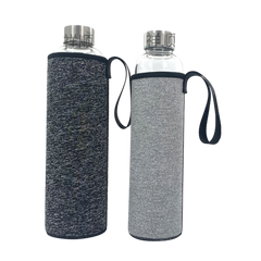 Glass Water Bottle w/ Sleeve (Deliver In 4-6 weeks)