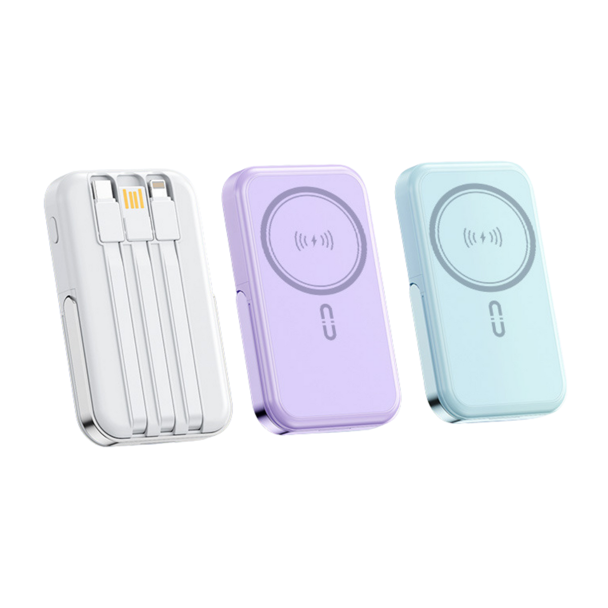 Magnetic Wireless Power Bank w/ Built-in Cable Fast Charge 10,000 Mah (Deliver In 4-6 weeks)