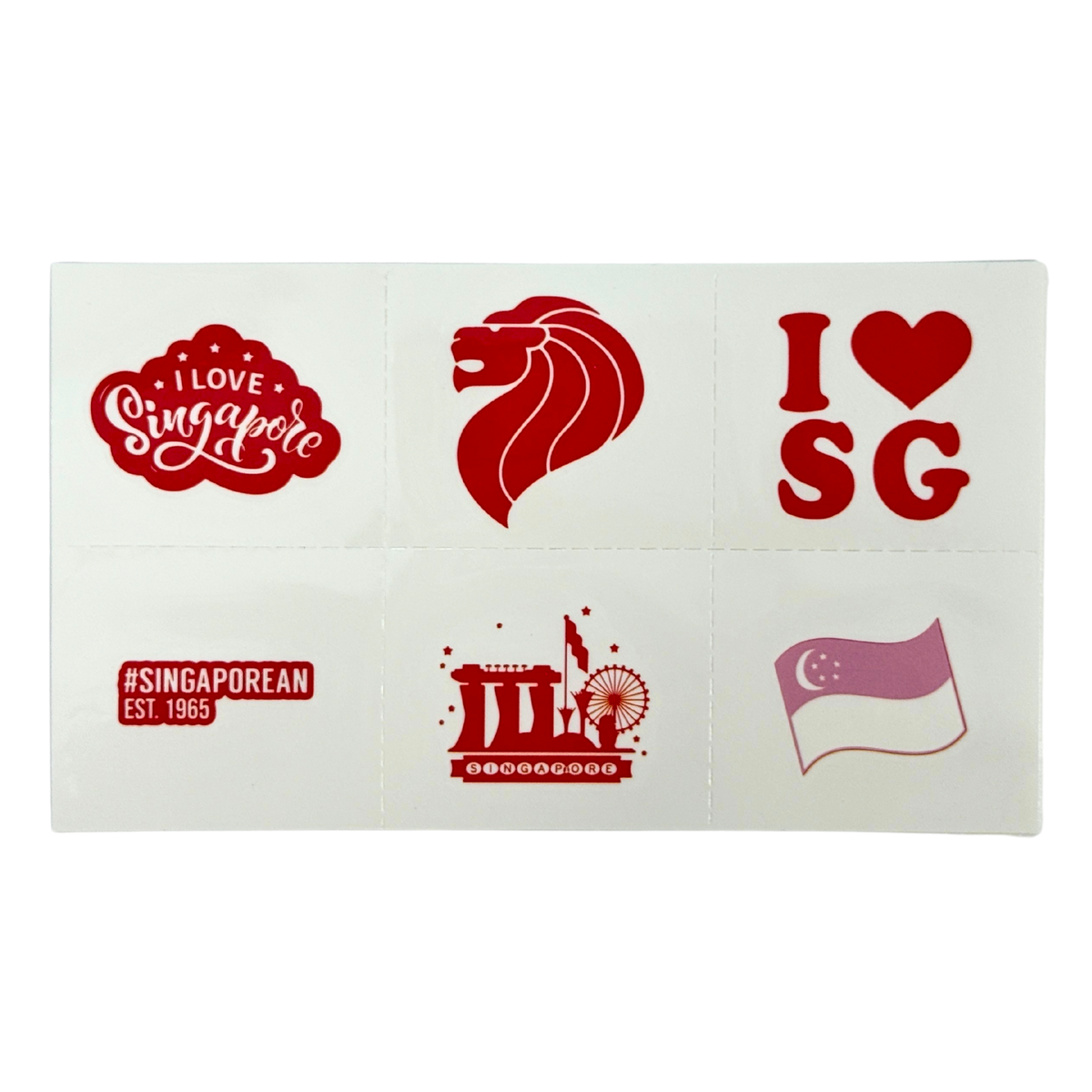 Singapore Theme Tattoo Sticker