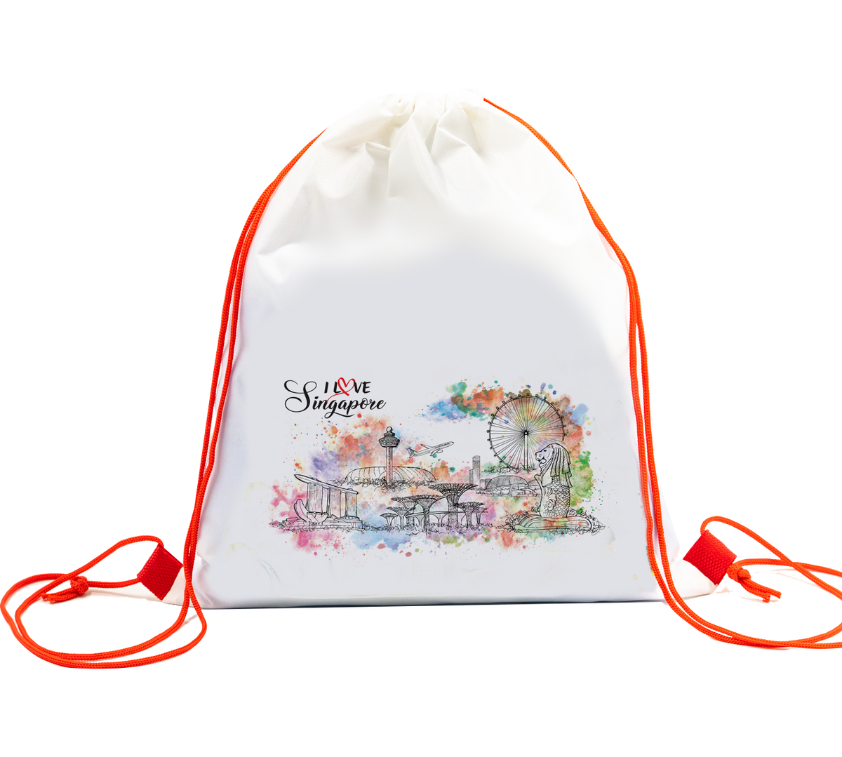 Singapore Theme Drawstring Nylon Sports Bag (CCA Bag)