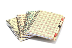 Spiral Bound Graphic Design Motif Notebook with Pen