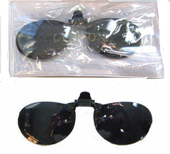 OVAL DARK LENSES CLIP ON SUNGLASSES ( sold by the dozen )