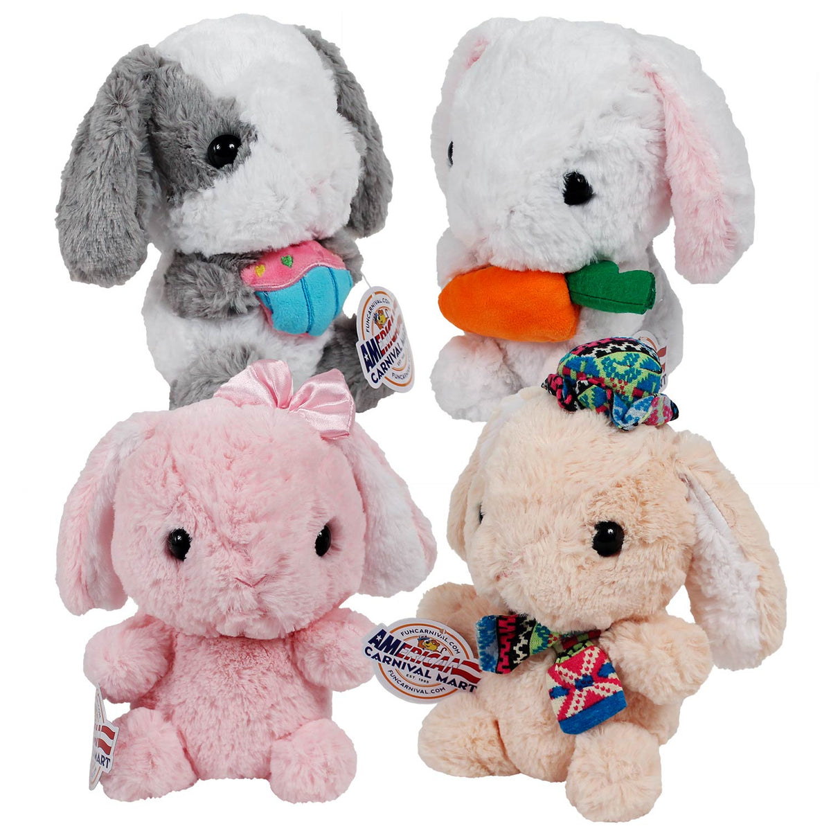 Plush Bunny Assorted 10" (EACH)