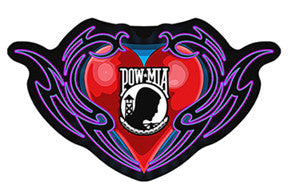 POW MIA HEART PATCH (Sold by the piece)