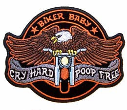 BIKER BABY - POOP FREE PATCH (Sold by the piece)