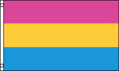 PANSEXUAL RAINBOW PRIDE  3 X 5 FLAG ( sold by the piece )