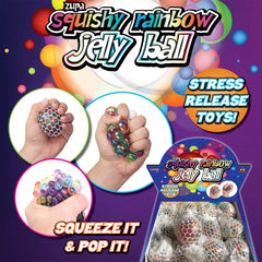 Rainbow Squeeze Mesh Balls 3" (DZ)