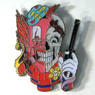CLOWN SKULL HAT / JACKET PIN  (Sold by the dozen)